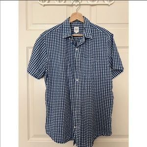 Blue Plaid Short-Sleeve Button Down from Gap